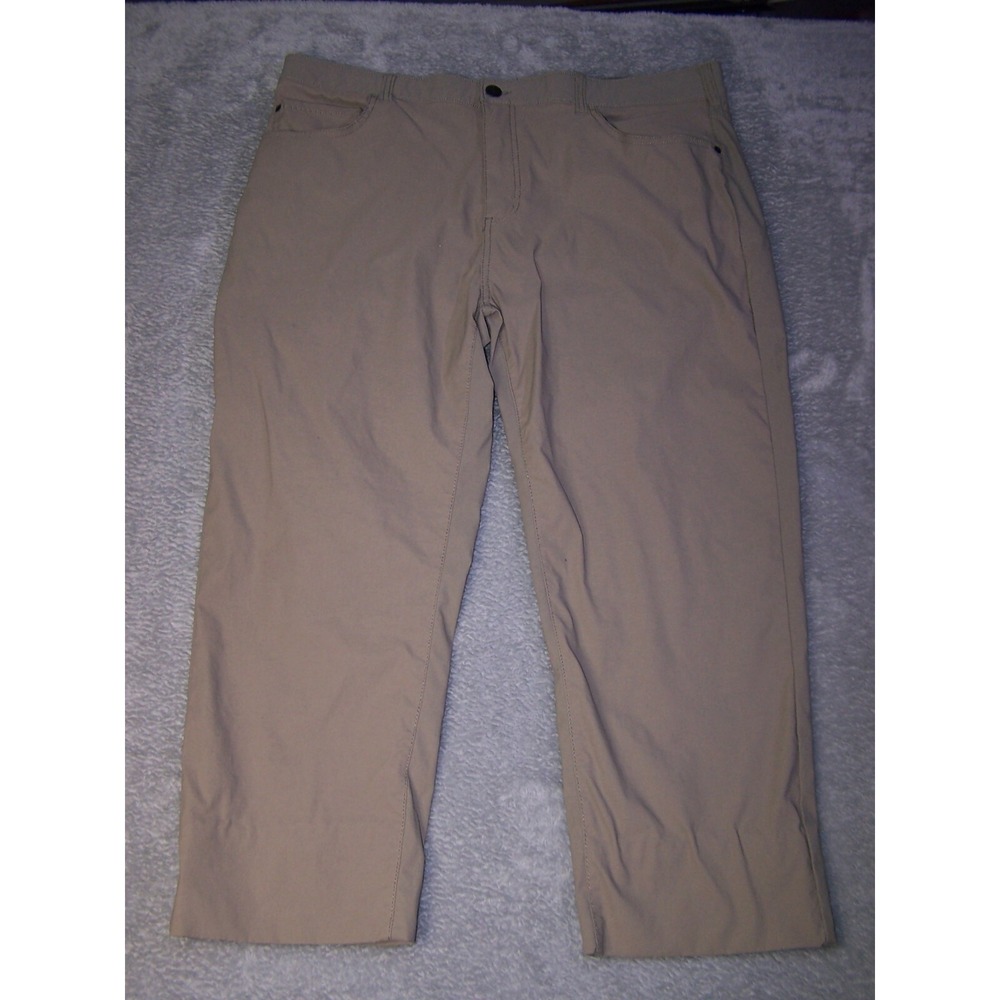Members Mark Denali‎ Pant Men's 40X25 (Tag 40x30) Tan Beige Stretch Straight Fit